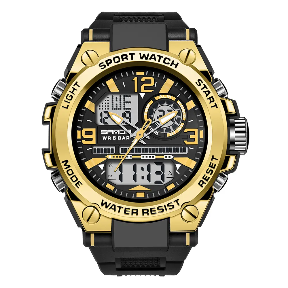 Men's multifunctional waterproof sports watch—featuring an alarm and stopwatch function, comfortable to wear, suitable for everyday use. watch oval quartz
