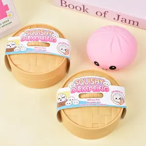 Surprise Dumpling Squashy, Kawaii Squishies - Mystery Bun Fidget Toy Soft TPR Material Stress Relief Sensory Toy | Perfect for Kids Gift Exchanges, Easter & Spring Basket Gift