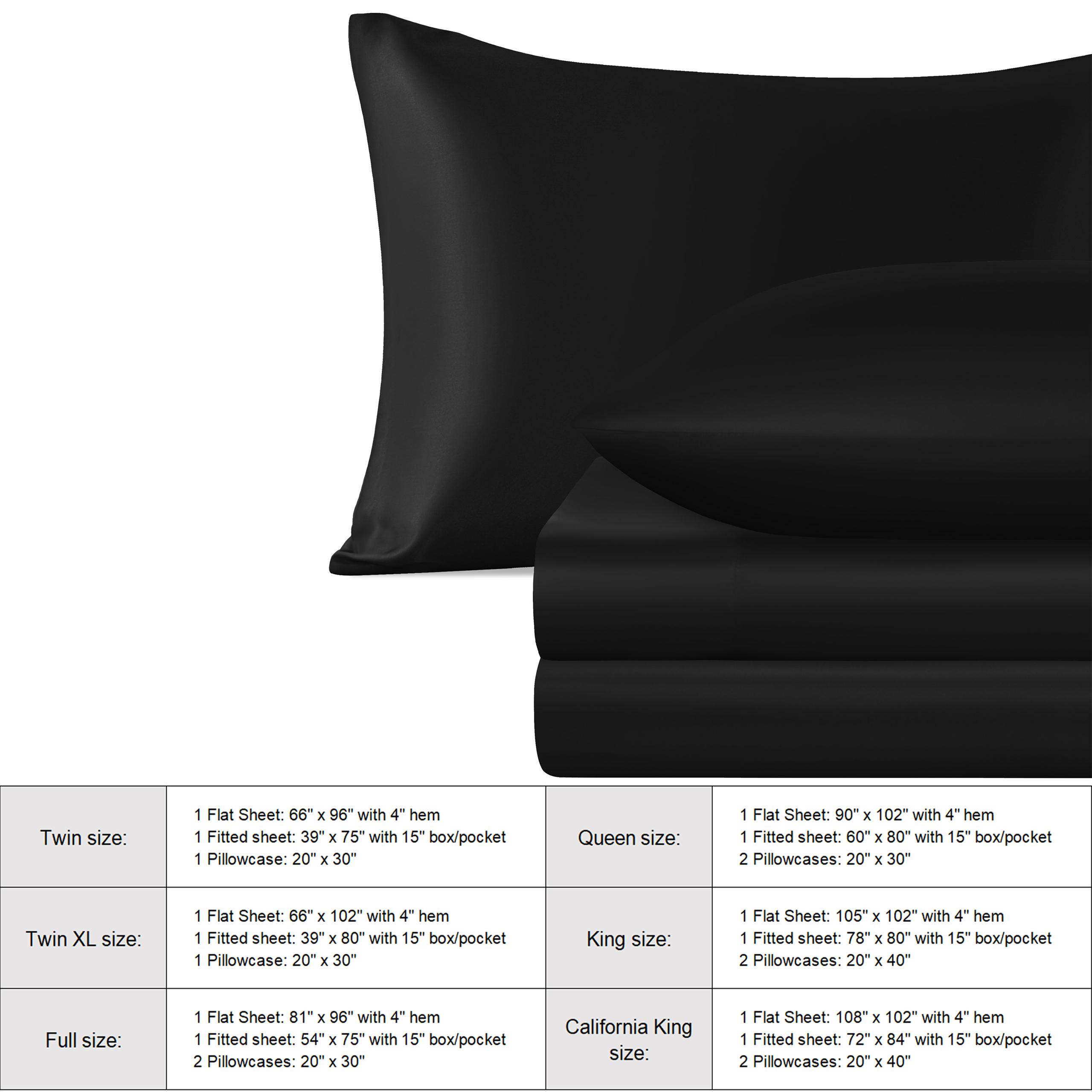 NTBAY Silky Satin Sheet Set - Silk-Like Smoothness for Hair & Skin | Easy Care