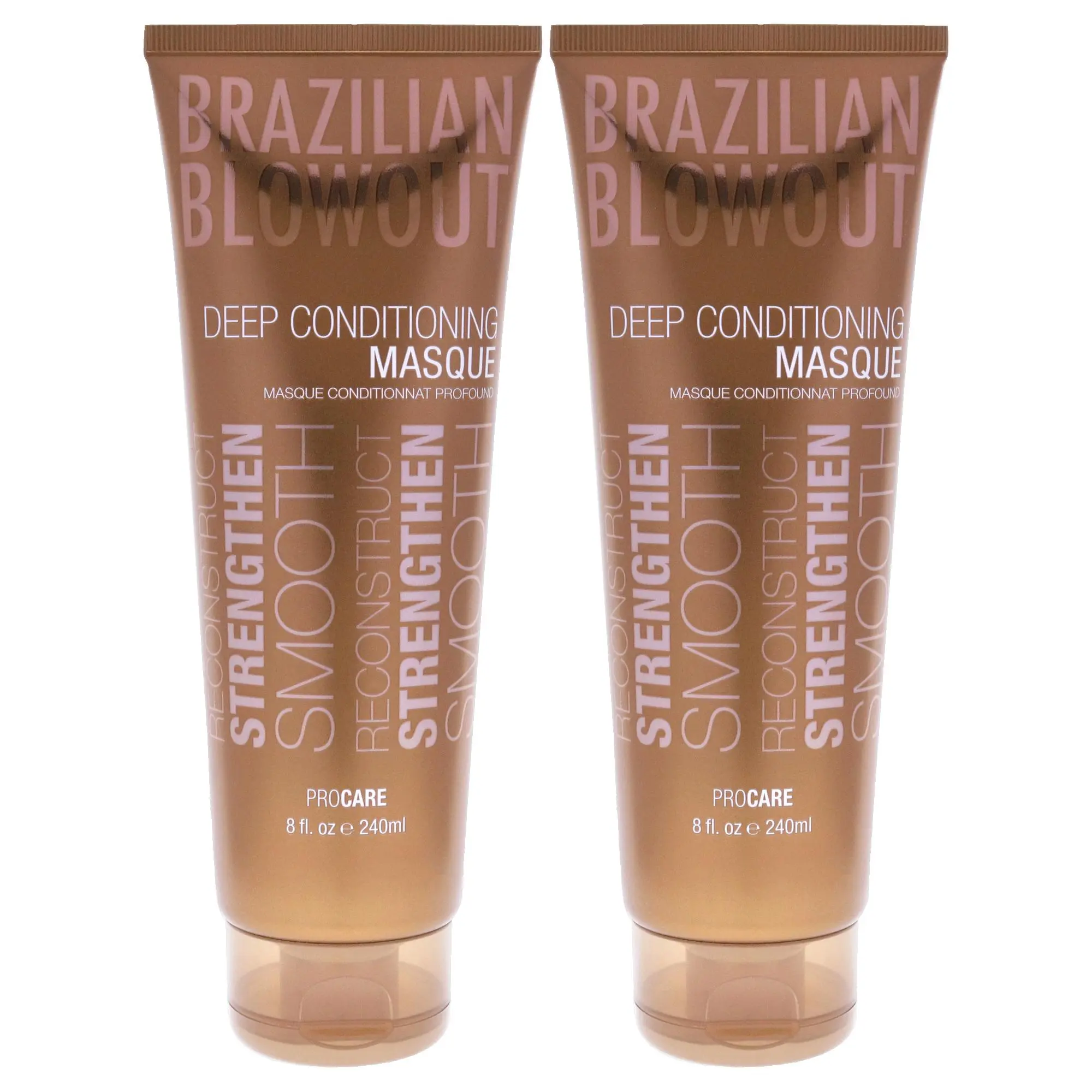 Brazilian Blowout Unisex Acai Hydrating Deep Conditioning Hair Care Masque - 8 oz, Pack of 2, Hydrate