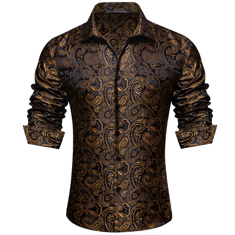 mens gold dress shirt - TikTok Shop