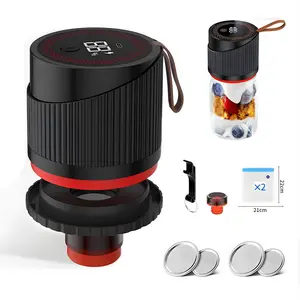 DANNARY Portable Electric Mason Jar Vacuum Sealer Kit for Wide & Regular Mouth Jars Smart Mode Durable Appliance Easy Operation Food Storage Solution