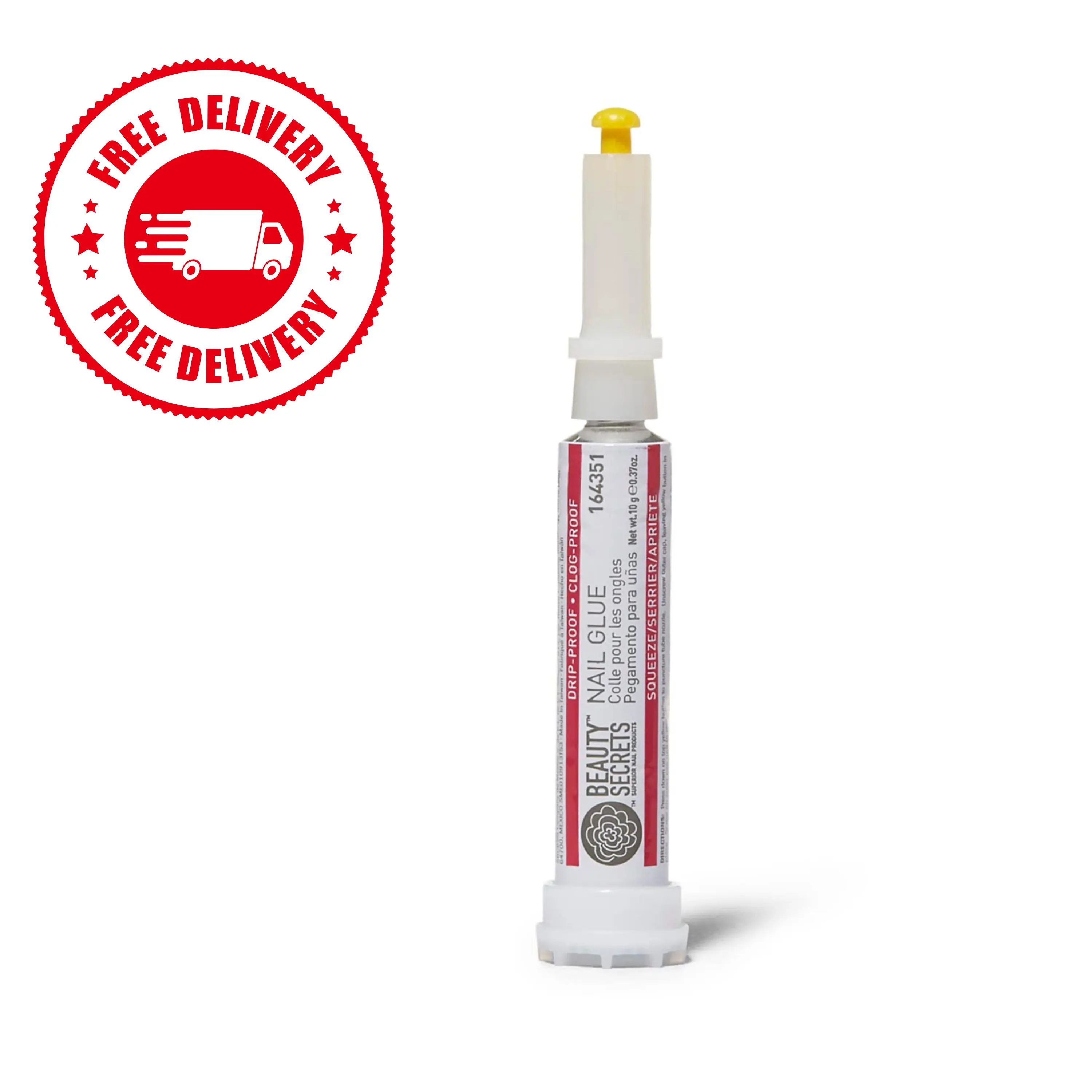 Professional Nail Glue with Strong Adhesion, Clog-Resistant and Leak-Proof for DIY Art and Glue On Extensions, Includes 100-Grit File, Diy Nail Art, Glue Nails Extension