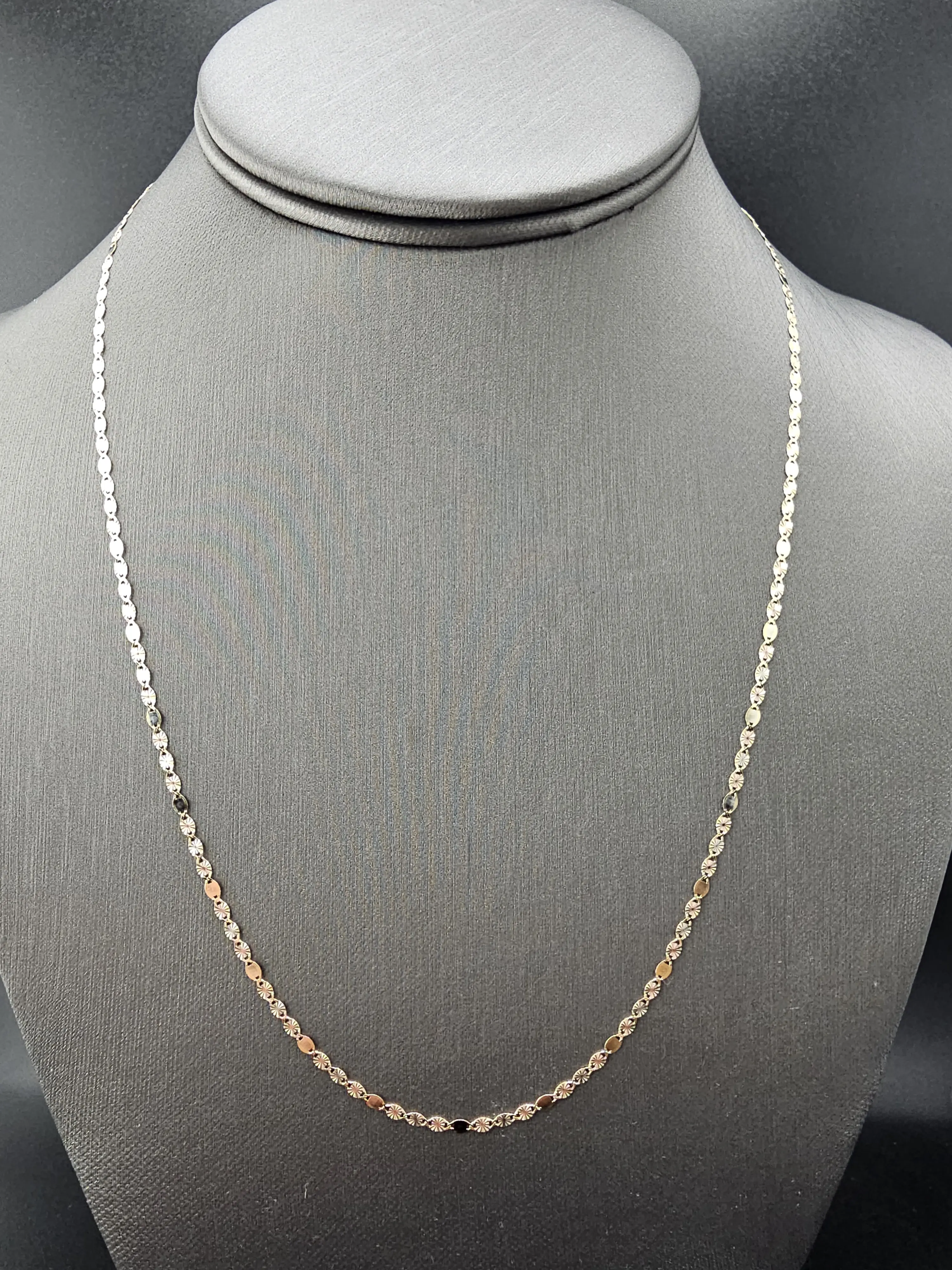 14K Gold Chain - Fancy Chain 20" Luxurious & Elegant Design for Casual & Formal Wear SKU LEE-3003
