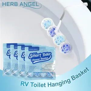 RV Ocean  4-in-1 Rim Hanger Toilet Bowl Cleaners 4-Ball （home essentials）Hanging Toilet Ball for Effective Cleaning 5 Bags Total Toilet Hanging Basket
