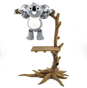 Prospect 3D - 3D Printed Articulated Koala with Custom Tree Stand Display