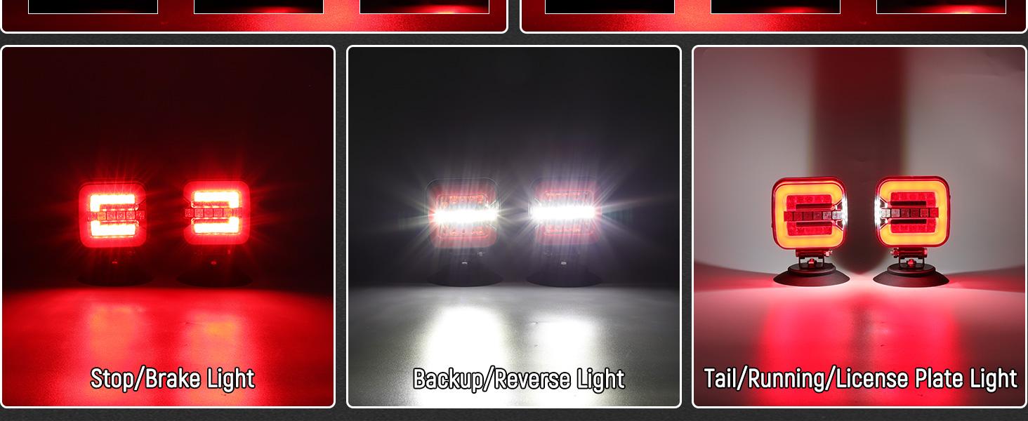 Partsam Wireless LED Trailer Light Kit, live