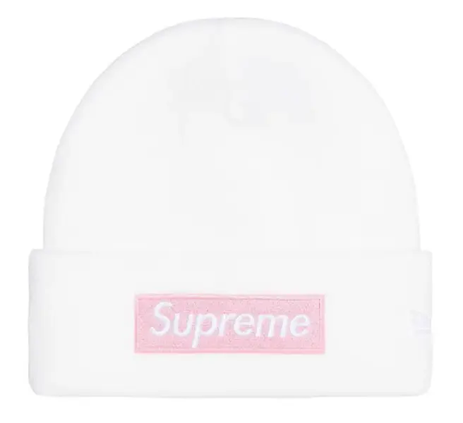 Supreme New Era Box Logo Beanie FW25 White