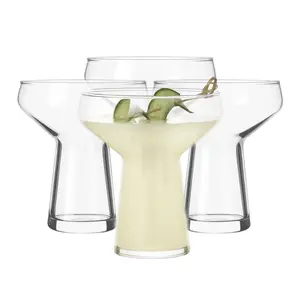 Libbey Stemless Margarita Glasses Set of 4, Classic, Lightweight Mixed Cocktail Glasses Set, Large Margarita Glasses Set for Cinco de Mayo, Parties