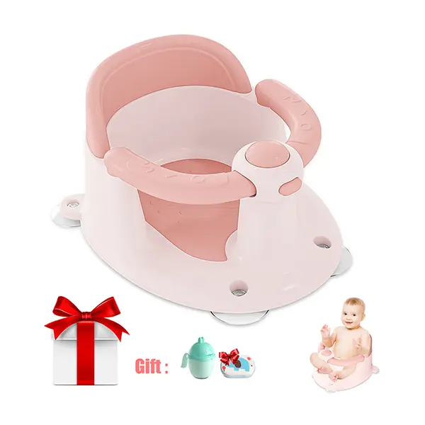 Infant Bath Seat for 6+ Months Babies, Toddler Bathtub Seat with Open Shape, Non-Slip, Compact Design for Sitting-Up Use