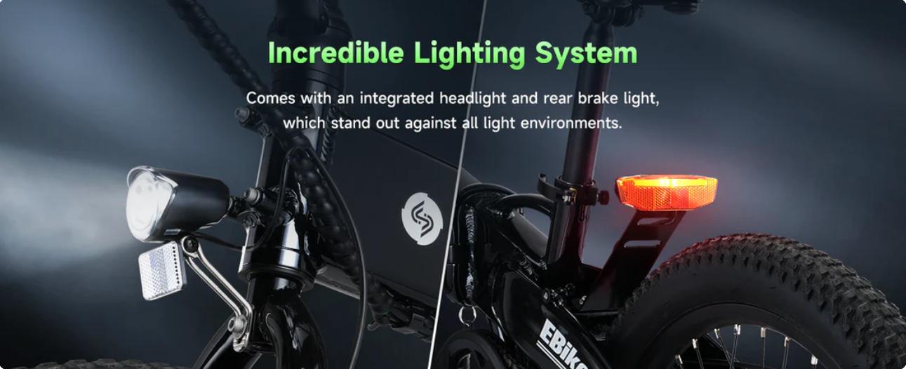 R5 PRO High-Speed Electric Bike for Adults, 20MPH 50 Miles Folding Ebike, 7 Speeds Modes, 20'*2.6'' Fat Tires, 48V 7.8 Ah Removable Battery, Dual Brake Design LED Display Electric Bicycle City Commuter Electricbikes