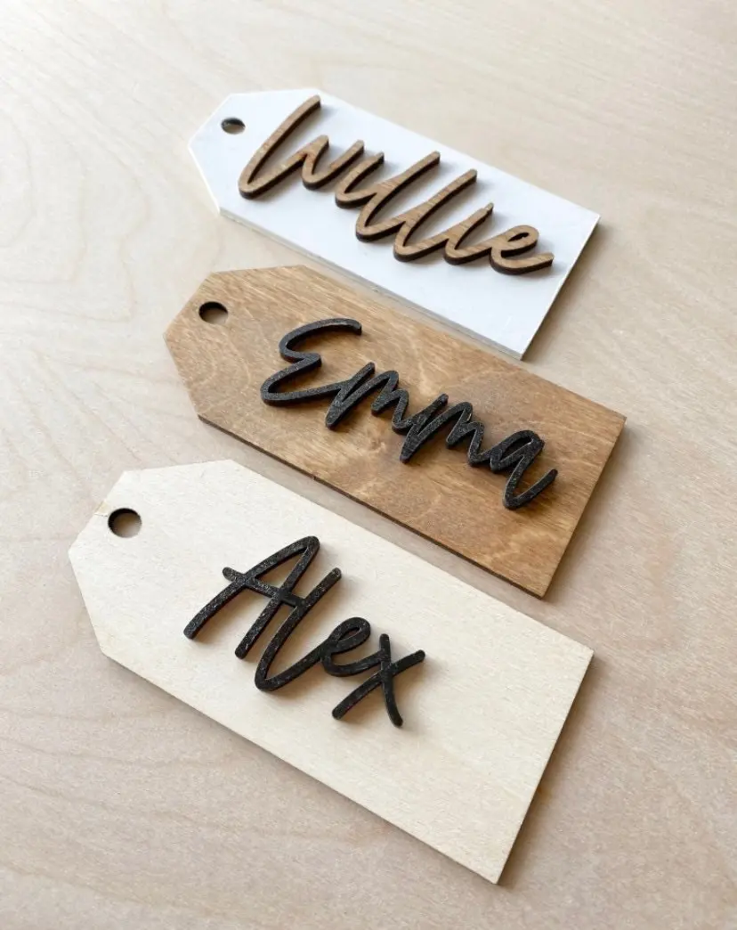 Personalized Stocking Tags | Wooden Name Tags | Christmas Labels | Wooden Present Tags | Christmas Stocking tags | Present Tags