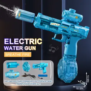 Electric Water Guns for Adults Kids, Automatic Squirt Gun with 26FT Range, Super Blaster Soaker High Capacity Pistol for Swimming Pool Party Toy ColorBlast LED Electric Water Gun ip67 waterproof fun