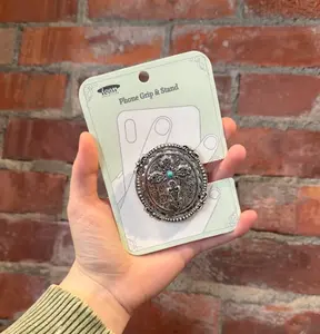 Turquoise Pointed Antique Cross Adhesive Phone Grip Stand