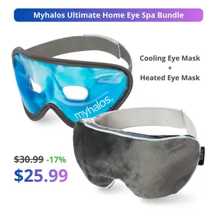 MyHalos Ultimate Home Eye Spa Bundle | Heated & Cooling Eye Masks for Puffiness, Relaxation & Eye Fatigue