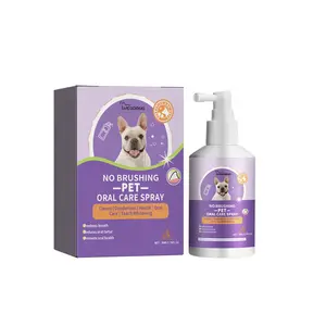 L'VEGGONG No Brushing Pet Oral Care Spray – Teeth Cleaning for Dogs & Cats, Eliminates Bad Breath, Reduces Plaque & Tartar, Fights Gum Disease, Freshens Breath with Natural Ingredients, Easy Spray Application – 50ml/1.76 Fl Oz cow scratching brush