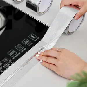 Kitchen Wallpaper Oil Proof Sticker Aluminum Foil Backsplash Self-Adhesive Contact Paper Cabinet Liner Waterproof and Heat Resistant Peel and Stick Wallpaper  Stop scrubbing!  This Aluminum Foil hack keeps your kitchen backsplash brand new