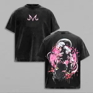 Goku Saiyan Unisex Washed outfits men women streetwear 80s 90s graphic washed tees cotton Anime tank tops gifts