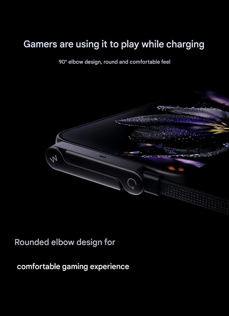 Invisible Holder Charger Cable with Stand, 240w super fast charging 2-in-1 Fast Charging Cord & Phone Stand for Gaming, Office, Car Travel, Compatible with iPhone Samsung Type-C Lightning charging cable Black base mo charger