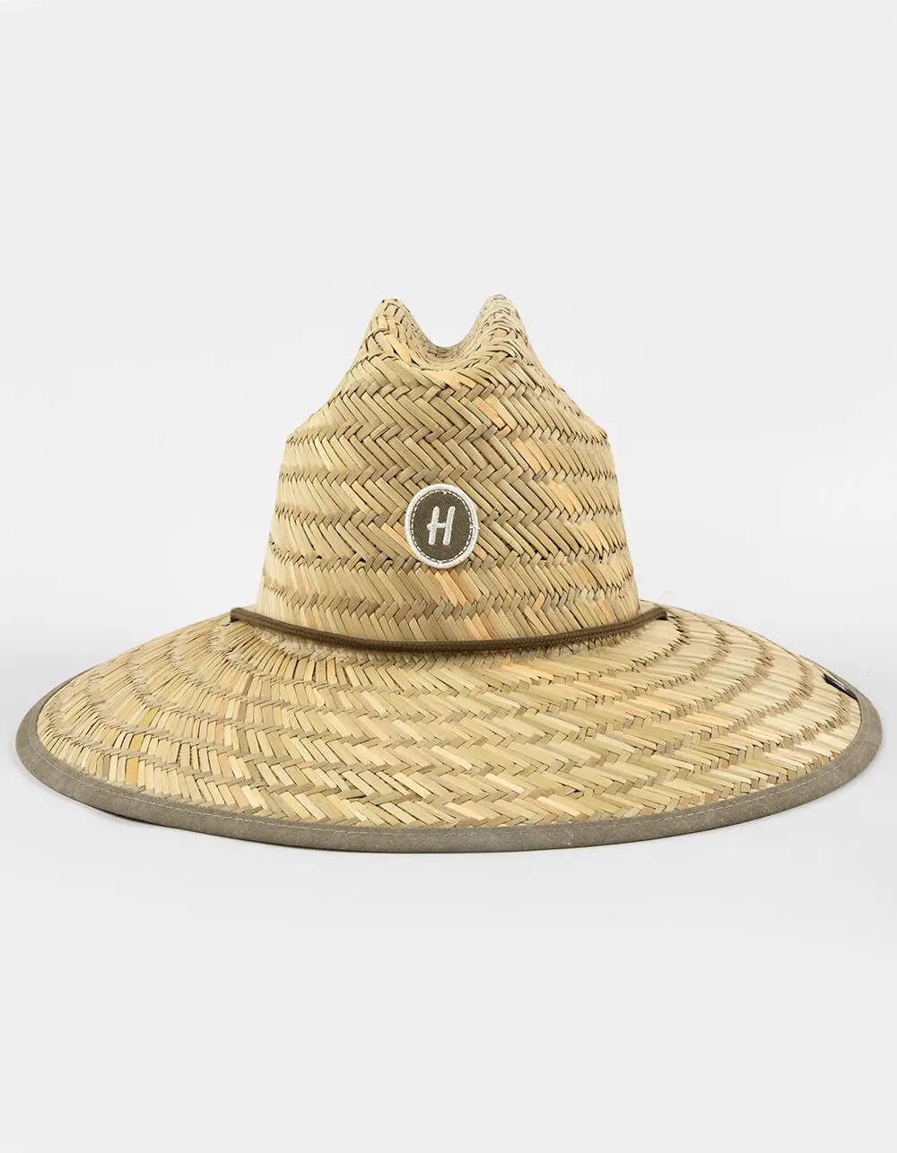 HEMLOCK HAT CO. Signature Straw Lifeguard Hat, Brown Combo