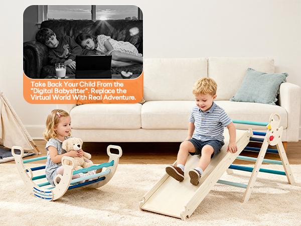 Pikler Triangle Set, Toddler Climbing Toys and Play Structure Indoor, 9-in-1 Wooden Montessori Climbing Set with Arch, Ramp and Ladder, Foldable Baby Jungle Gym Pikler Triangle Set, Toddler Climbing Toys and Play Structure Indoor, 9-in-1 Wooden Montessori Climbing Set with Arch, Ramp and Ladder, Foldable Baby Jungle Gym