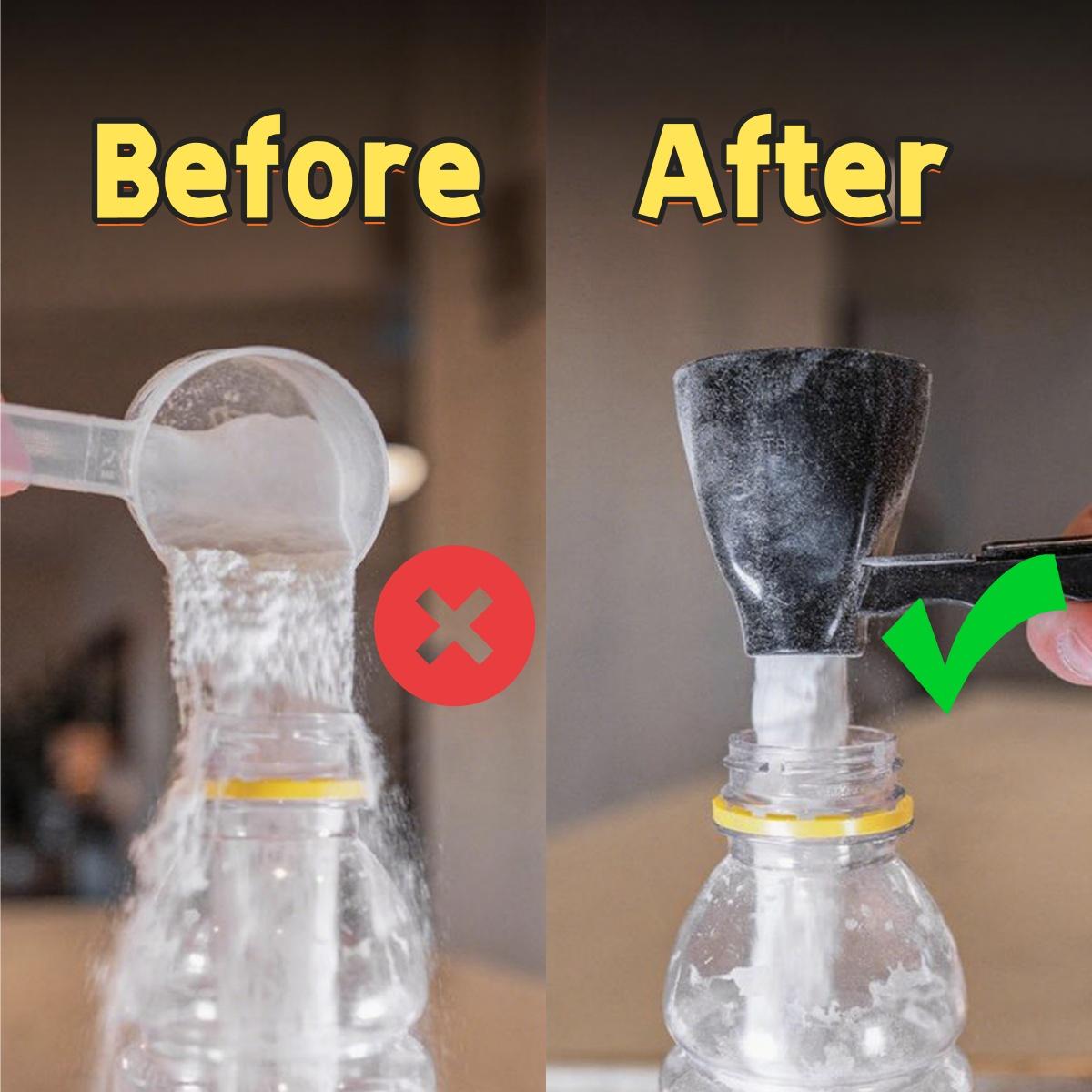 Protein Powder Sliding Spoon, Powder Funnel Scoop, Coffee Leak Proof Spoon