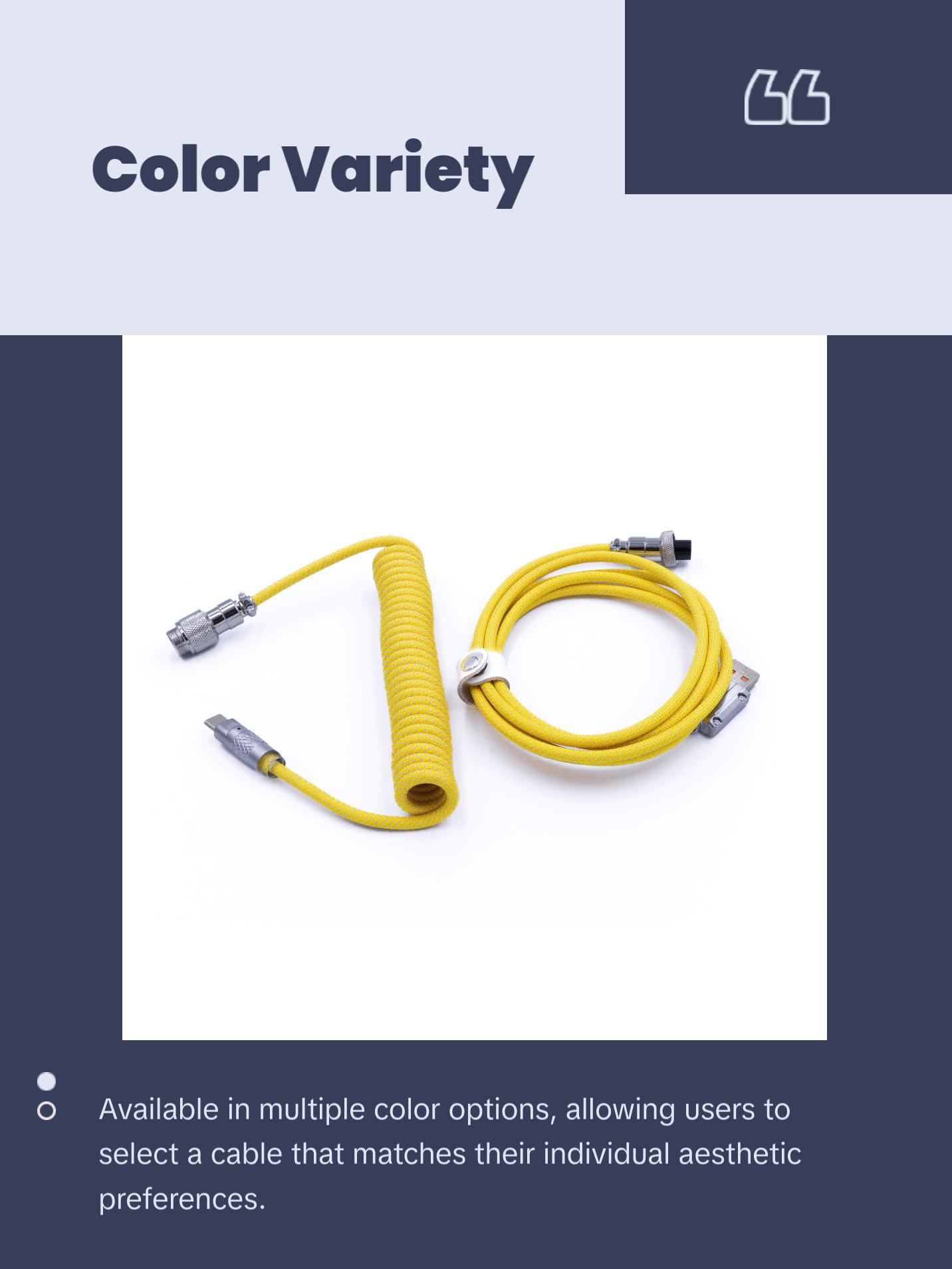 NYLON BRAIDED COILED AVIATOR CABLES