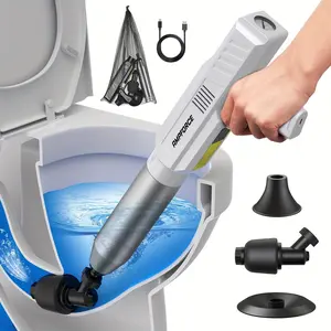 Electric Toilet Plunger for Bathroom, High-Pressure Air Plunger, Toilet Snake,Toilet Auger Toilet Drain Unclogger Brush Household Traditional Remover Tool Cleaning