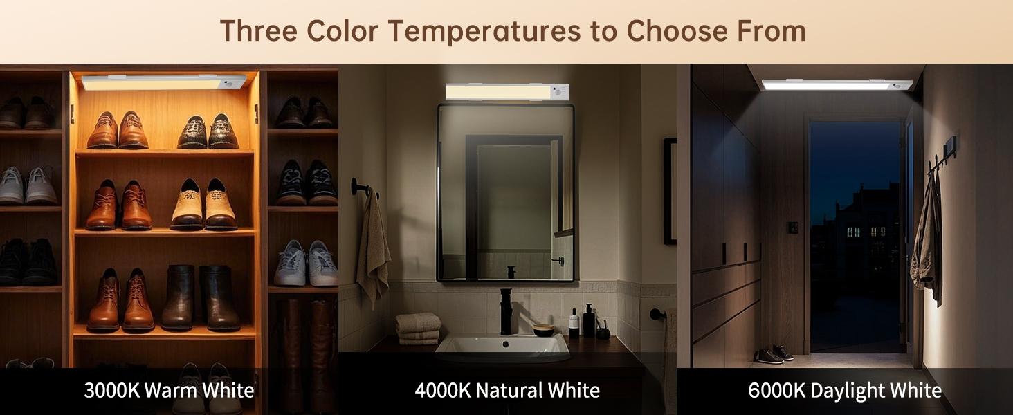 Under Cabinet Lights, Motion Sensor Night Lights Indoor, 1800mAh USB Rechargeable Lights, Dimmable Wireless Closet Lights for Kitchen, Wardrobe, Pantry, Closet, Bathroom, Stairs, Sink Cabinet, Garage, St. Patrick's Day Home Decor, Easter Sunday Gifts