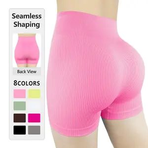 SUOVADUN GB5 Women's High Waist Seamless Butt Lifting Workout Shorts Quick-drying Moisture-wicking Soft Breathable Gym Yoga Machine Washable