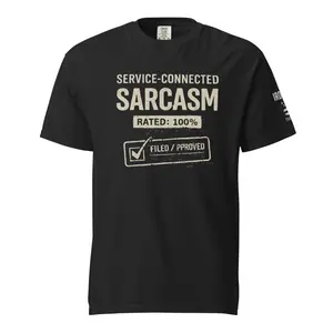 Service-Connected Sarcasm (Front Print) Tee- Iron Flag Threads
