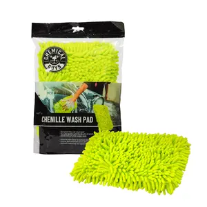 CHEMICAL GUYS Chenille Wash Pad – Extra Plush Microfiber Pad for Scratch-Free Car Washing, Highly Absorbent & Gentle on Paint