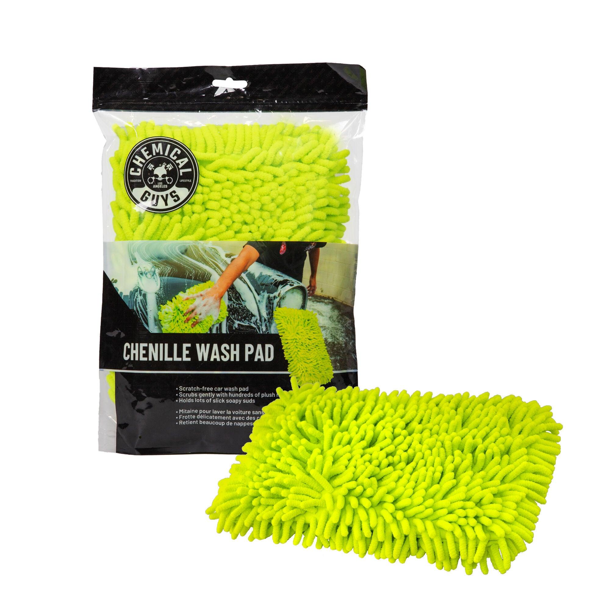 Chemical Guys Chenille Car Wash Pad - Extra Plush Microfiber Pad for Scratch-Free Car Cleaning, Highly Absorbent, Gentle on Vehicle Paint, Car Detailing Supplies, Microfiber Cloths