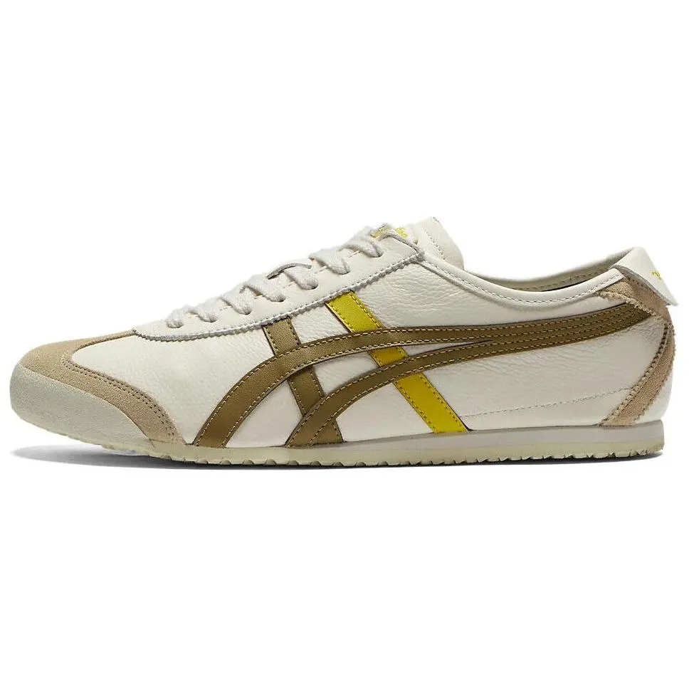 Onitsuka Tiger Mexico 66 'Cream Rover' Solid Sports Sneakers - Cream Mesh, Lightweight, Breathable, Stylish, Retro Appeal for Casual Wear