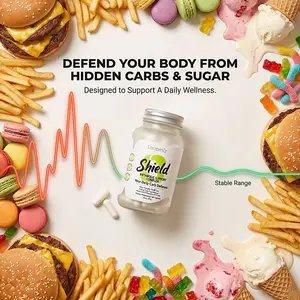 Lanomiz Shield Advanced Carb & Sugar Blocker | Reduces Carb Absorption | Manages Post-Meal Glucose Spikes Natural