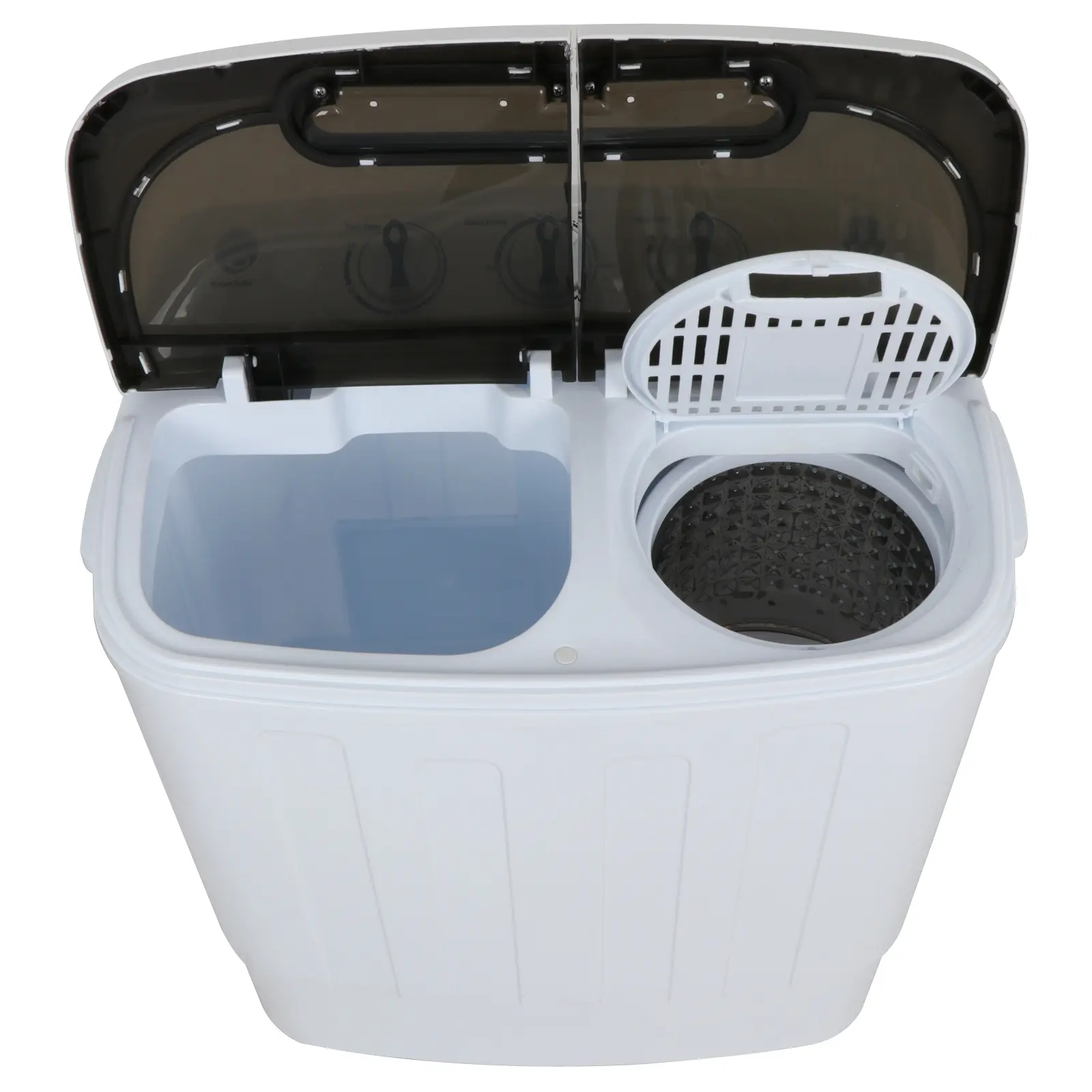 ZENY 13lbs Residential 2-in-1 Compact Top-Load Wringer Washer and Dryer Set - ABS Plastic Portable Washer and Dryer Combo, Automatic Cleaning, Simultaneous Wash & Spin Cycles, Household Appliances (White)