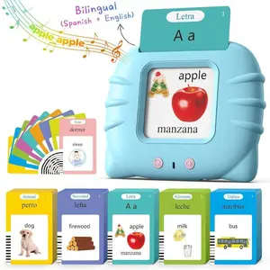 KIDGENIUS Bilingual English & Spanish Talking Flash Cards for Toddlers - 224 Sight Words Interactive Educational Toy for Kids Ages 1-8 - Perfect for Children’s Day & Summer Holidays Sensory