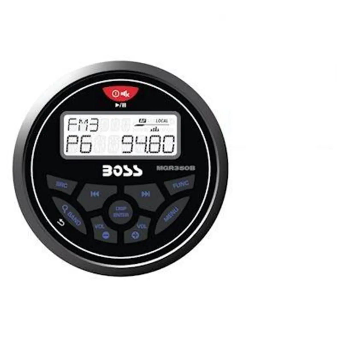 Boss Audio MCKGB350W.6 Waterproof Water Resistant Marine Stereo Package - LCD Receiver, W-Rated Compact Remote-Controlled Speakers (Watts), Wireless BT Stream, Mobile/Smartphone Compatible, USB-Auxiliary Input Audio System, Digital, Am/Fm