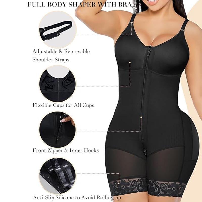 Shapewear for Women Tummy Control Bodysuits Zip-Up Comfort Shapewear Breathable Suitable for Everyday Wear