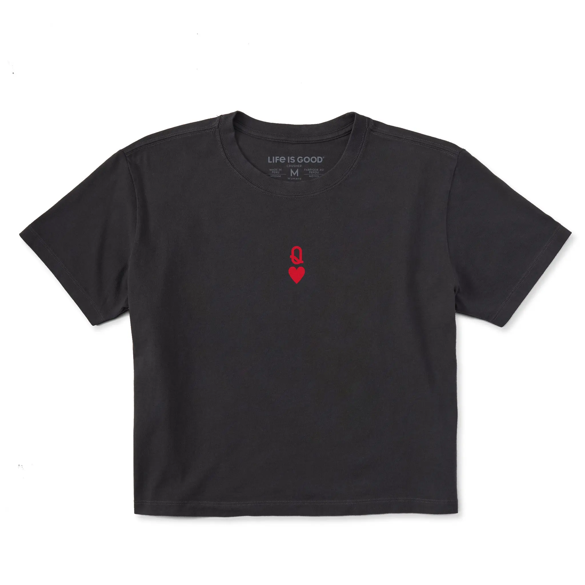 Women's Queen of Hearts Short Sleeve Crusher Boxy Tee
