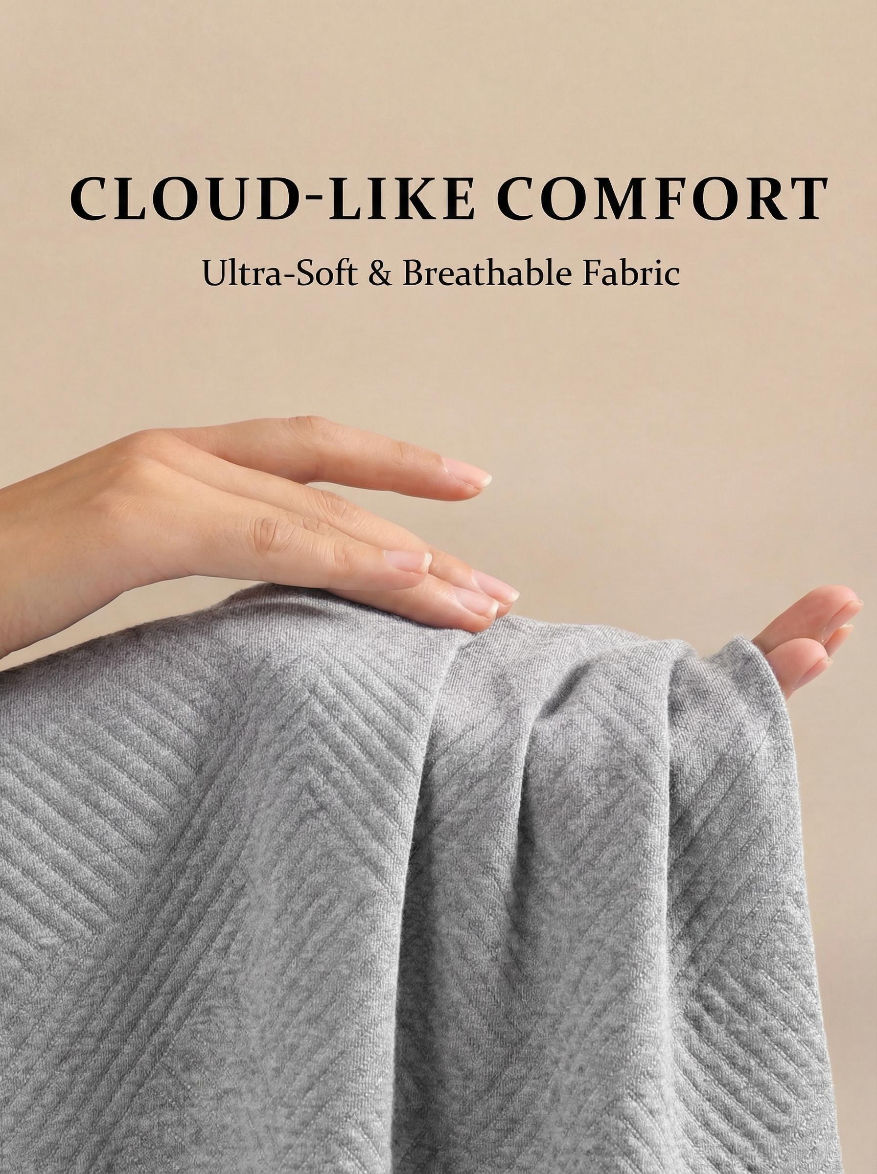 KatchMe Women's Slouchy Solid Color V-Neck Loose Textured Pullover & Drawstring Waist Trousers Co-ord Set & Separates, Minimalist Outfits, Soft Womenswear