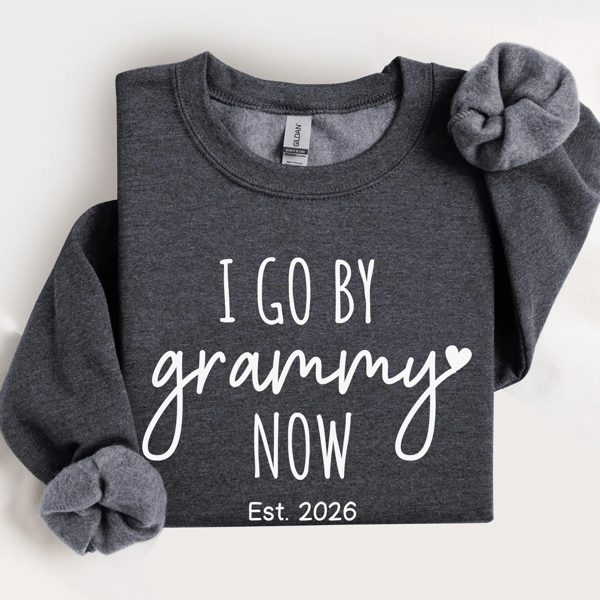 Personalized Grammy Sweatshirt, I Go By Grammy Now Crewneck, Custom Grandma,Grammy Pregnancy announcement, Funny Grammy