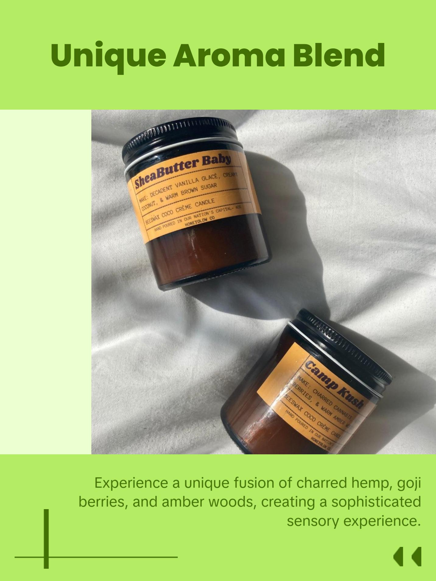 Camp Kush | Grounding & Herbal Beeswax Coco Crème Candle