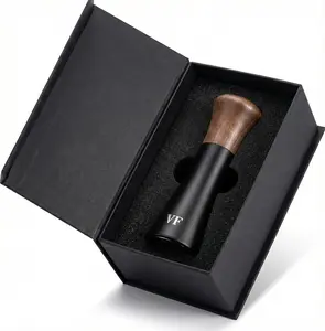 WDT Espresso Distribution Tool – Coffee Distributor with Walnut Wood Handle – With 7 x 0.35mm 304 Stainless Steel Needles + 7 Extra Needles – For Even Espresso Extraction & Crema – Black & Walnut