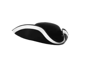 Black and White Tricorn Hat - Colonial - Pirate - Costume Accessory - One Size