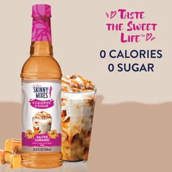 Skinny Syrup Salted Caramel Beverage - Sweet Flavor with No Calories or Sugar Added