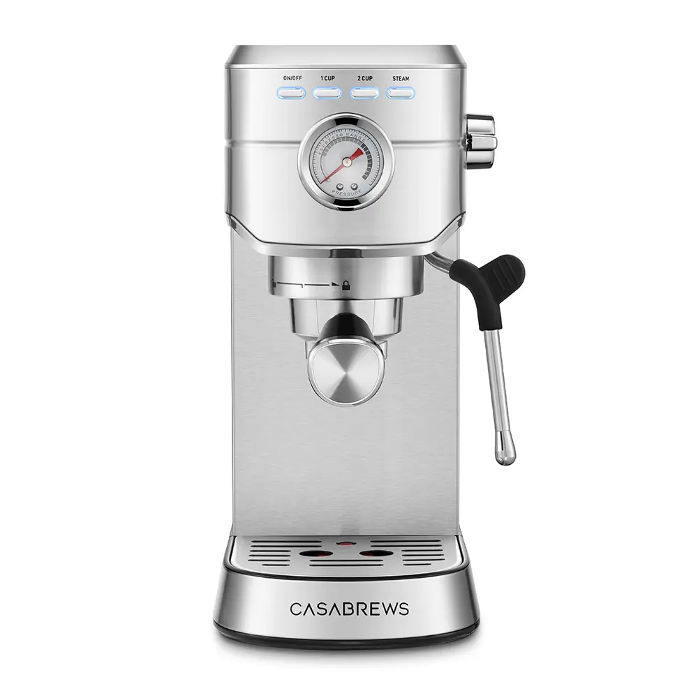CASABREWS CM5418 Espresso Machine, 20-Bar Coffee Maker with PID Temperature Control, Pressure Gauge, Pre-Infusion, Steam Wand & Stainless Steel Design