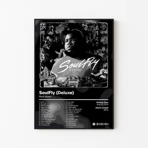 [New Music Decor - Sale Up To 40%] [Unframe] Rod Wave SoulFly Deluxe Album Cover Poster, Soulful Rap Wall Art, Emotional Music Decor, Album Inspired Artwork, Gift For Hip Hop Fans
