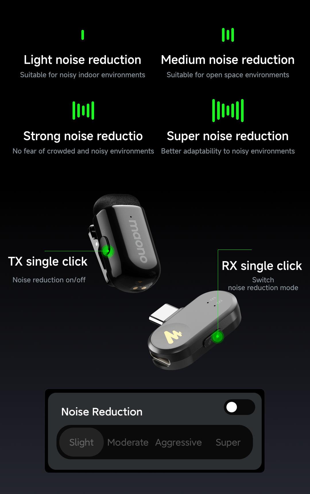 T1 MINI Wireless Lavalier Microphone Adapter for iPhone,  Android smartphones of Lightning and Type-C, 3.5mm Camera, perfect for TikTok, YouTube, Video Vlogging, Audio Recording, interviewing