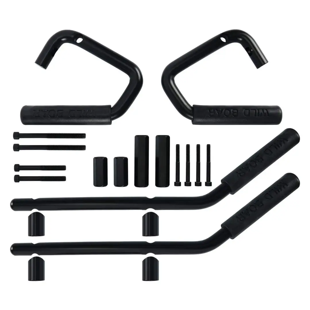 Front and Rear Armrest Kit for 2007-2018 Jeep Wrangler JK JKU Rubicon Sport Sahara - Black Aluminum Automotive Accessories, Car Supplies, SUV Accessories, Accessories For Your Car